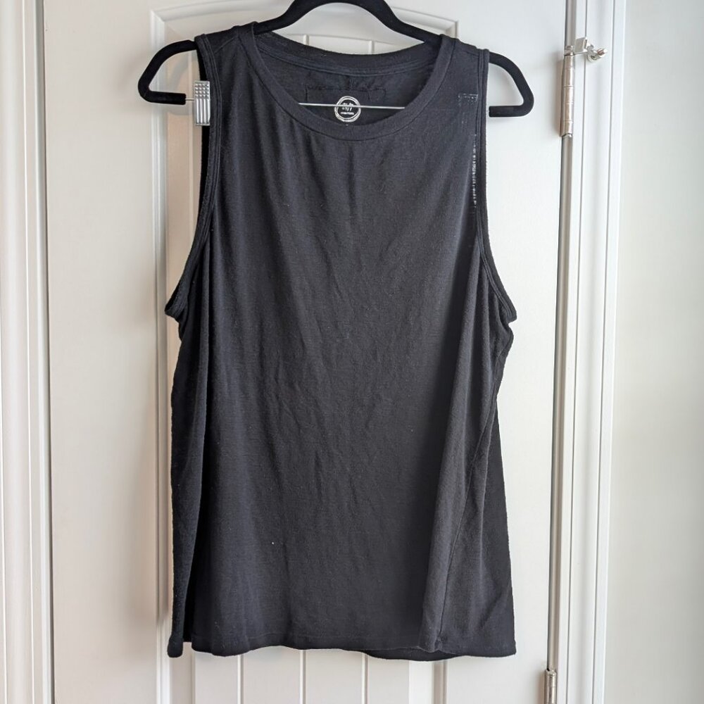 Maurices 24/7 2X Black Muscle Tee Round Neck Tank Top